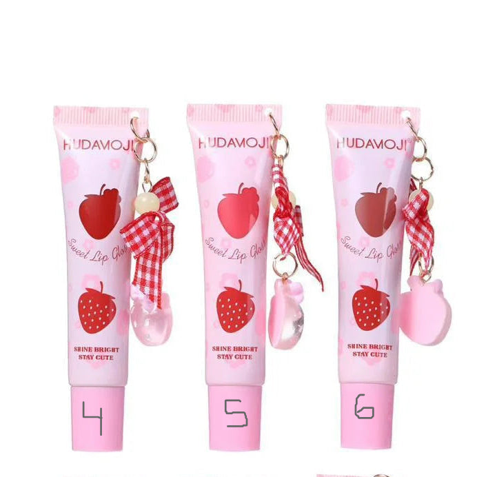Hudamoji Sweet Strawberry Keychain Lip Gloss