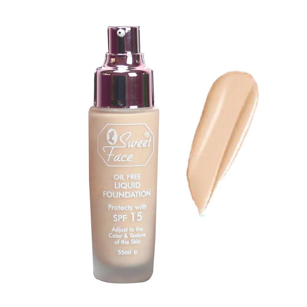 Sweet Face Oil Free Liquid Foundation SPF 15 - 55ml
