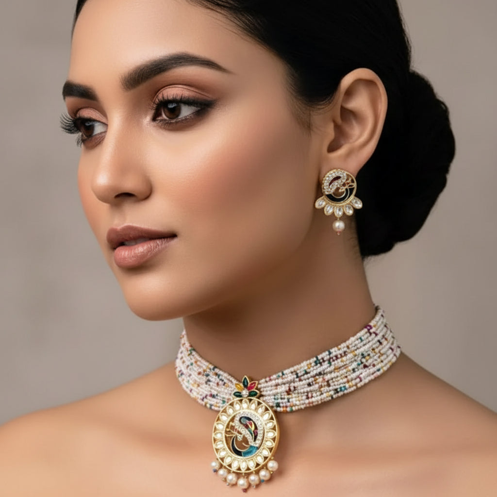 Peacock Choker Set