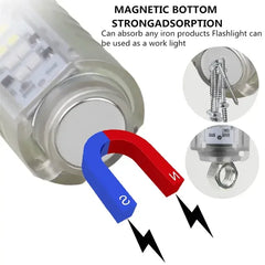 Multifunctional Zoomable Flashlight Torches LED Super Bright Rechargeable