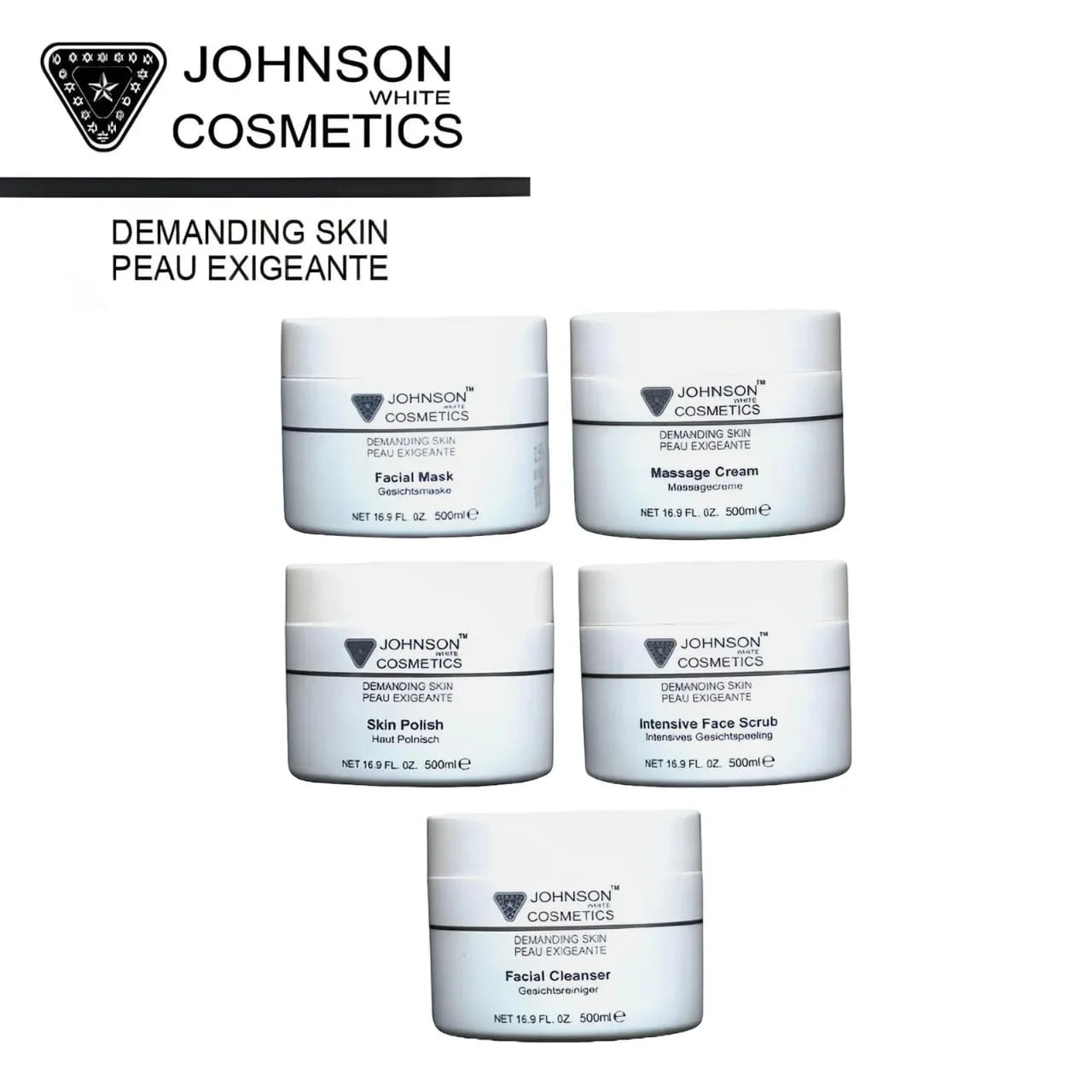 Johnson White Cosmetics Facial Kit Pack of 5 - 500ml Each