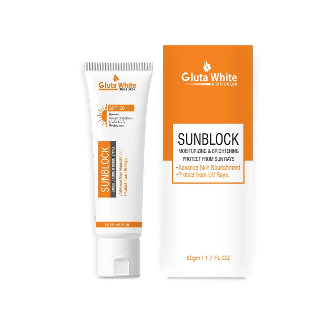 Gluta White Sun Block SPF-60 – 50gm