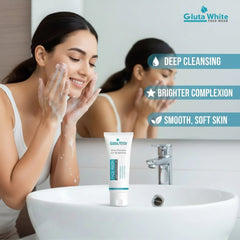 Gluta White Vitamin C & Glycolic Acid Face Wash - 100g