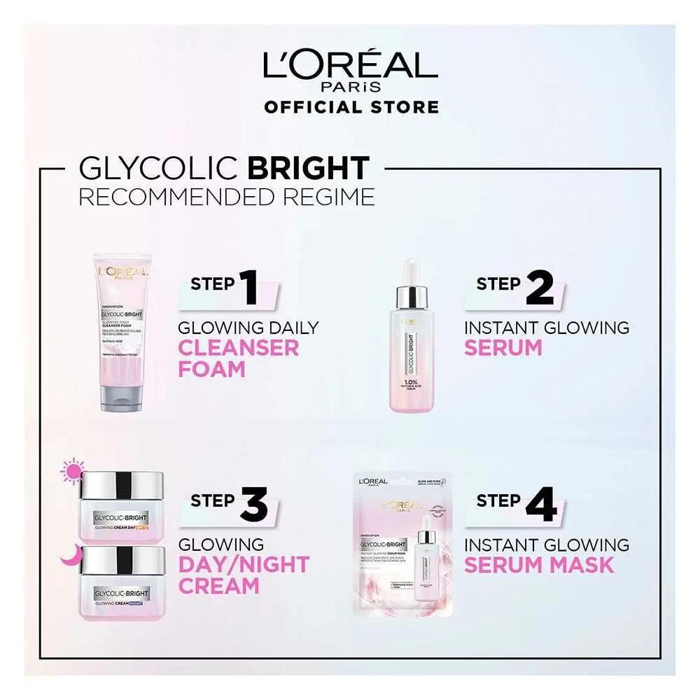 L'Oreal Paris Innovation Glycolic-Bright Glowing Daily Cleanser Foam - 100ml