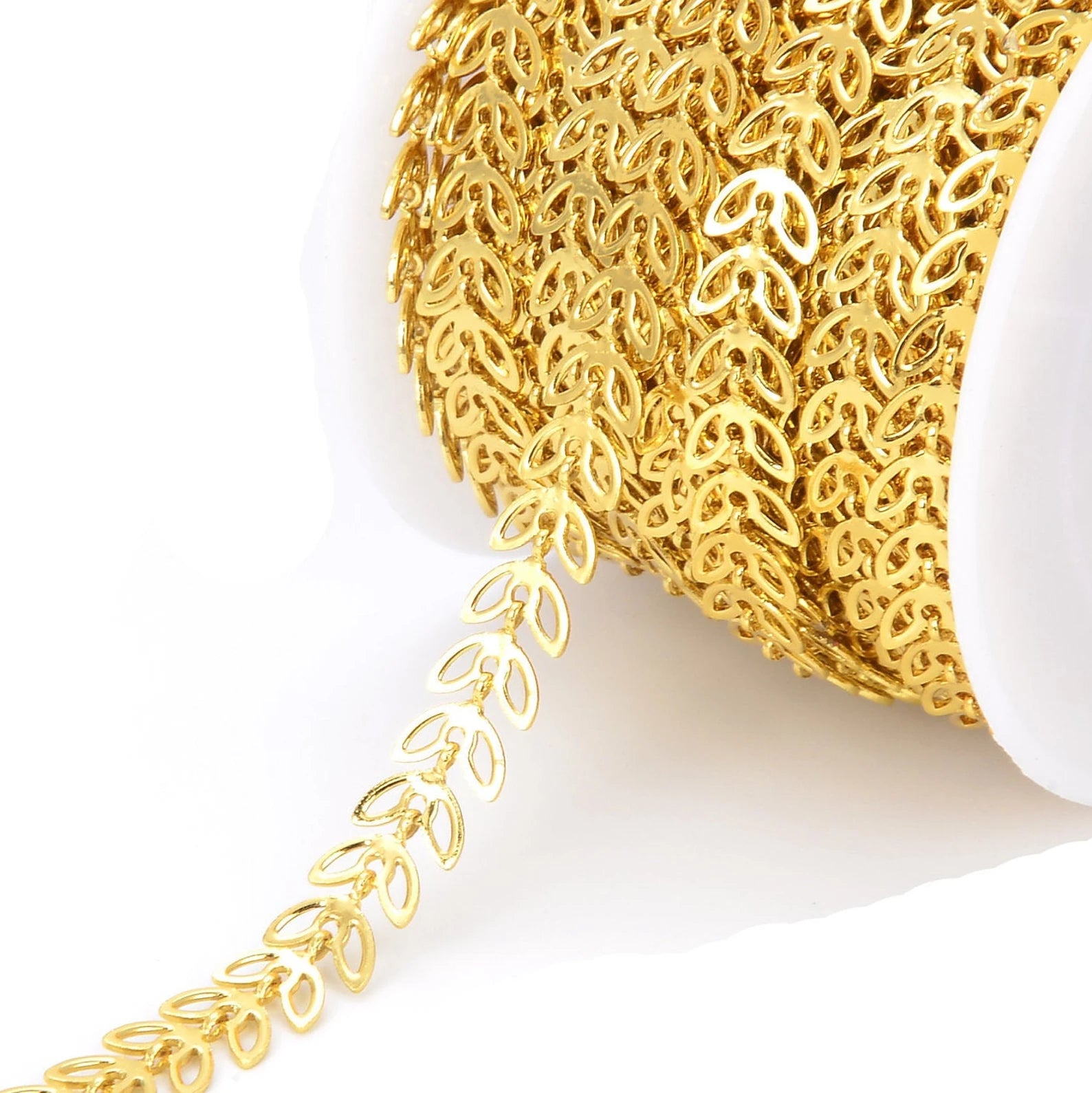 Stainless Steel leaf-shaped  Permanent Bracelet - 5m