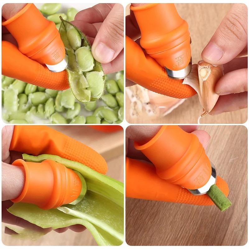 Finger Protector Gardening Silicone Thumb Knife For 5 Fingers