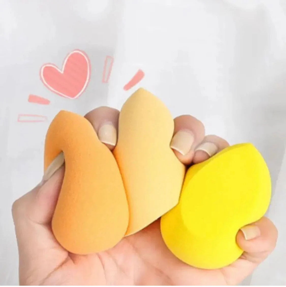 Beauty Blender Makeup Sponge Set - 3 Pcs