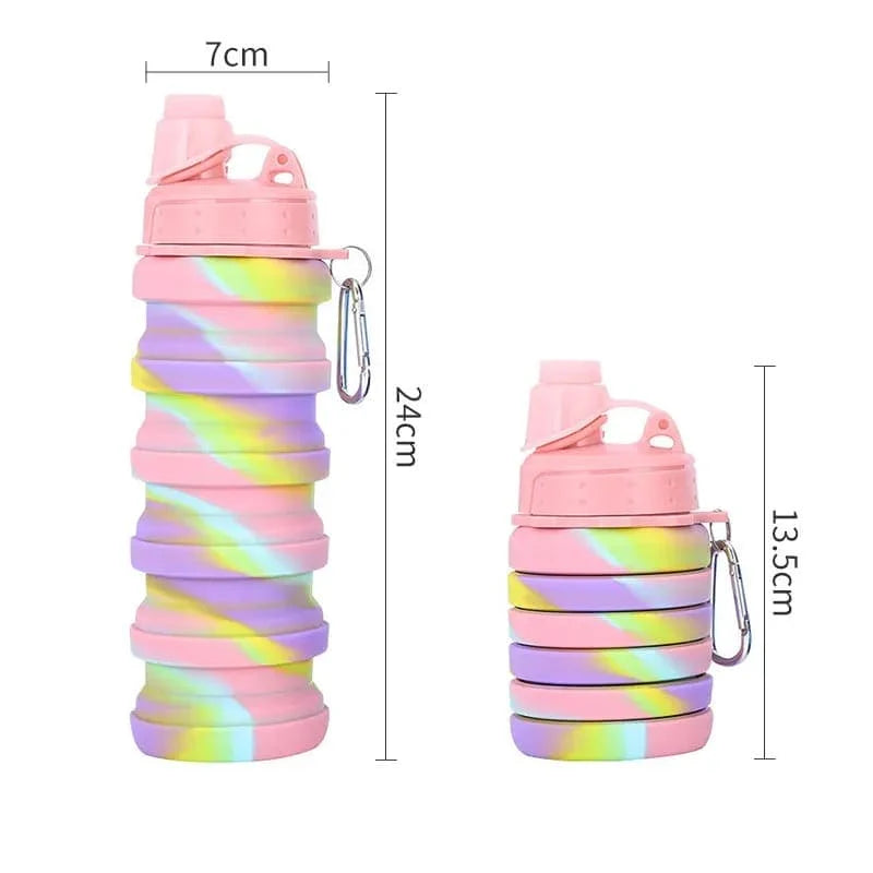 Creative Portable Silicone Folding Sports Water Bottle - 500ml - Each
