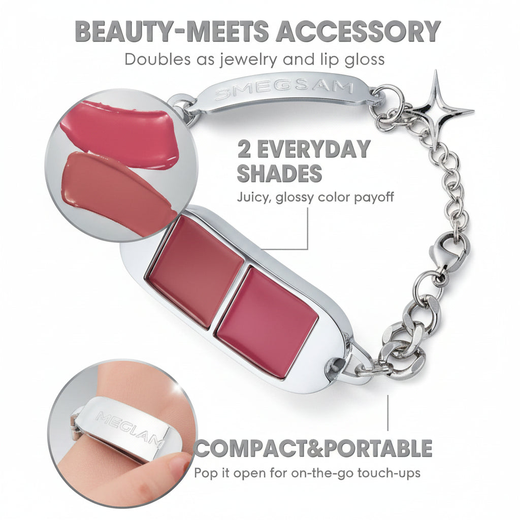 HUDAMOJI Stainless Steel Lip & Cheek Cream Bracelet