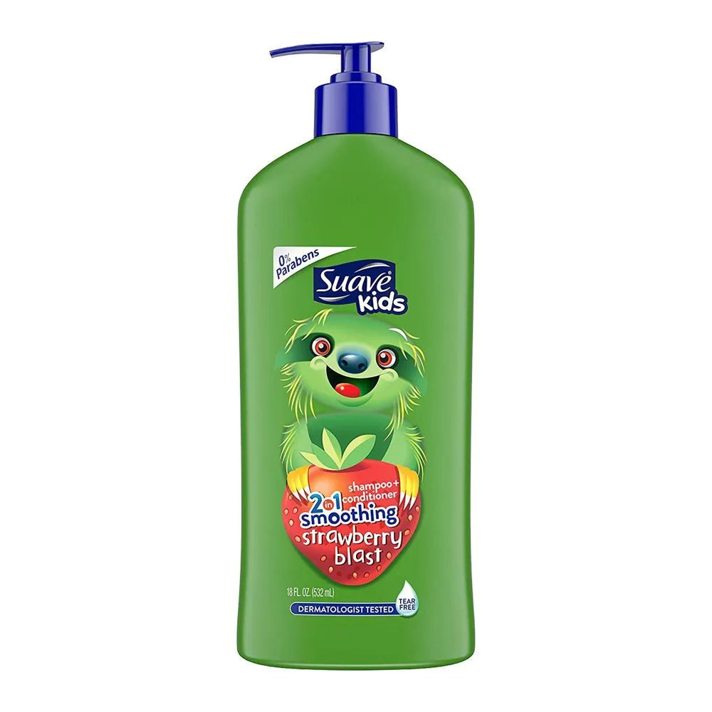 Suave Kids 2-in-1 Smoothing Strawberry Blast Shampoo + Conditioner - 532ml