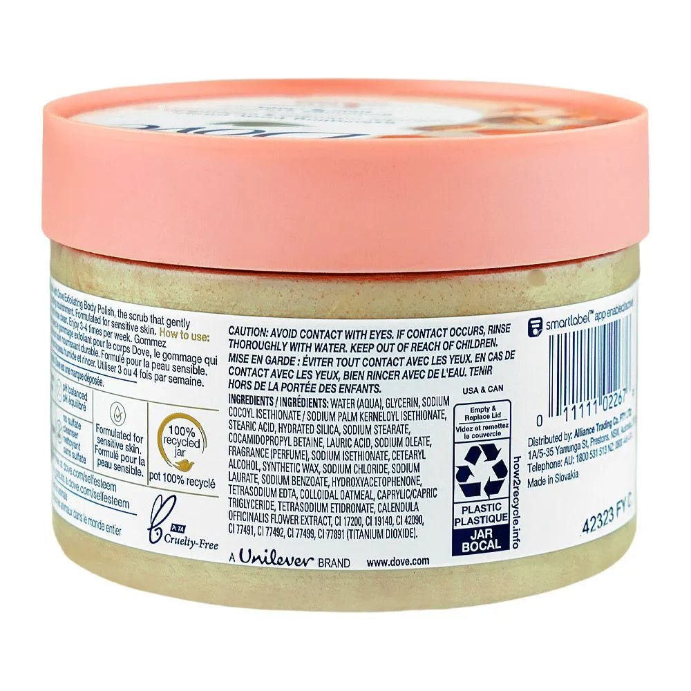 Dove Colloidal Oatmeal & Calendula Oil Exfoliating Body Polish - 298g