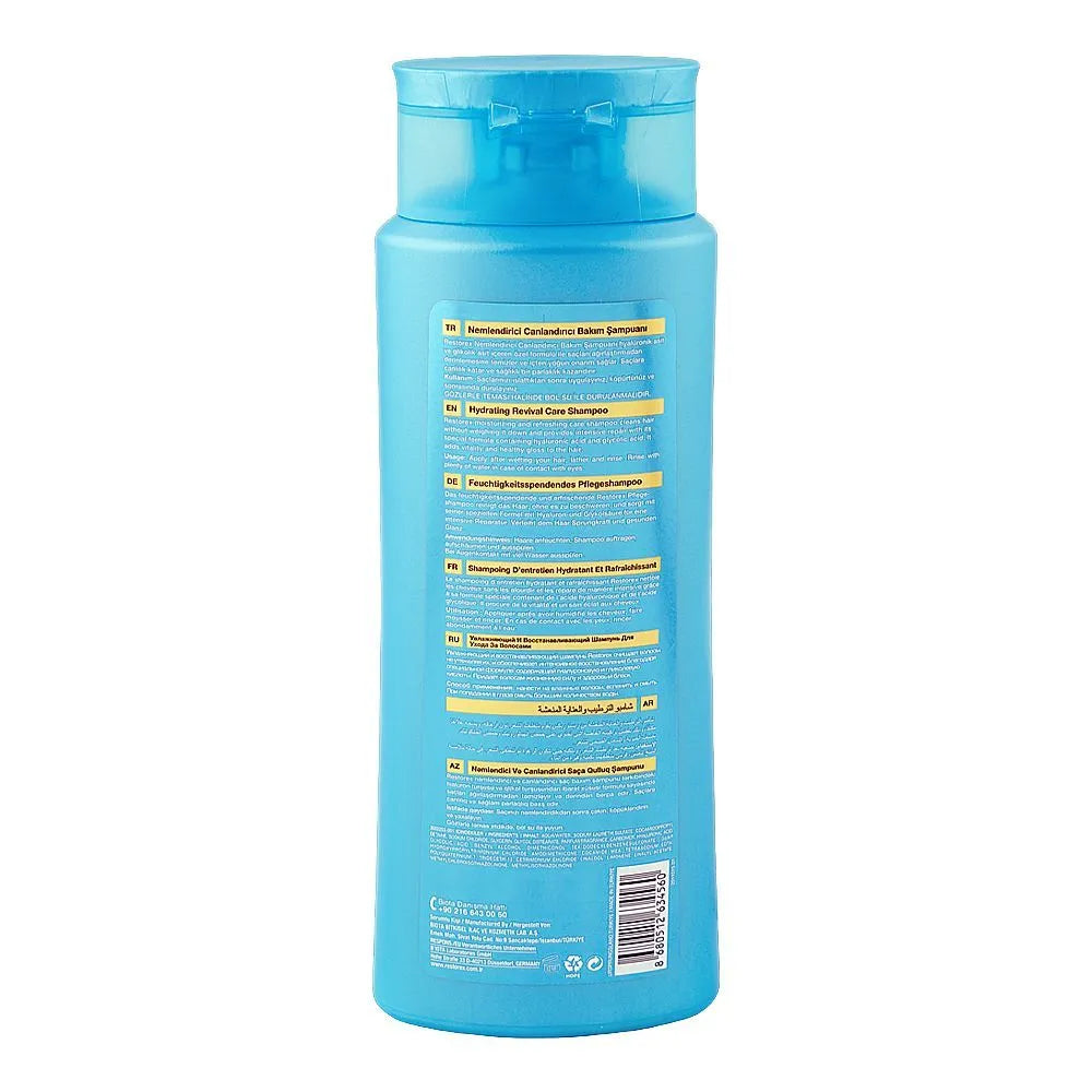 Restorex Hyaluronic & Glycolic Acid Hydrating Revival Care Shampoo, For All Types Of Hair - 500ml