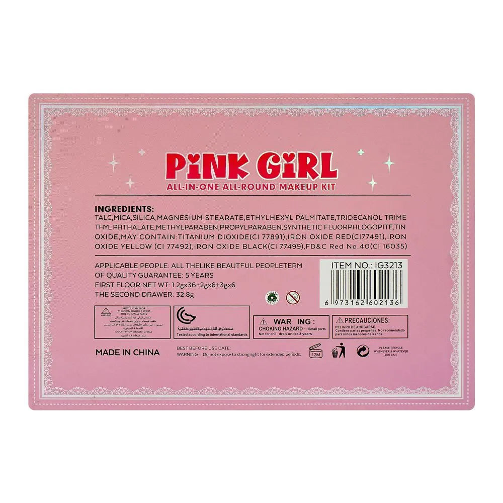IGOODCO Pink Girl All In One All Rounder Makeup Kit - 48Pcs