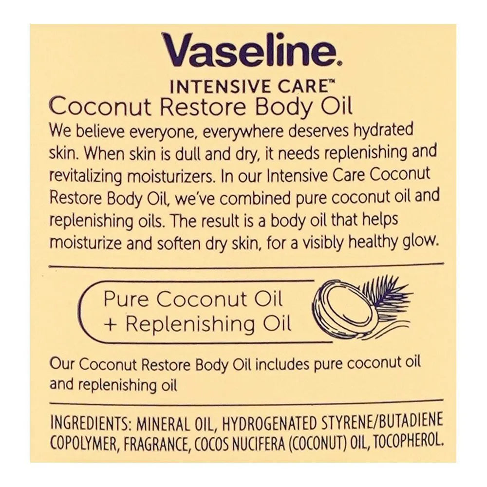 Vaseline Intensive Care Coconut Restore Body Oil - 200ml
