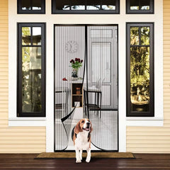 Hands-Free Retractable Magic Mesh Screen Door