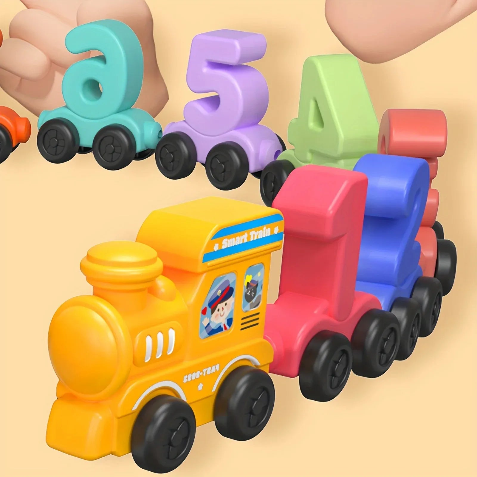 Colorful Plastic Magnetic Digital Number Train