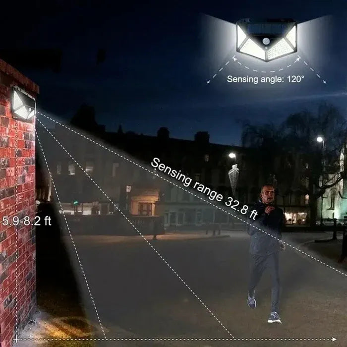 100 LED Solar Light Motion Sensor Outdoor Solar Lamp