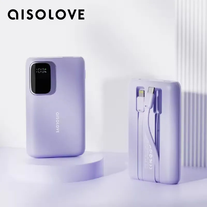 Aisolove W18 Power Bank With Cable Quick Charge 10000mah