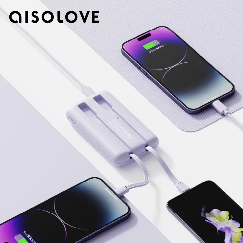 Aisolove W18 Power Bank With Cable Quick Charge 10000mah