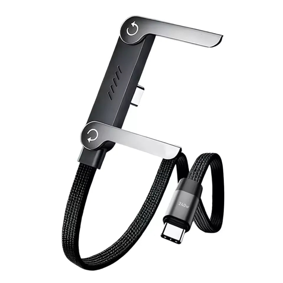 240w Fast Charging Cord With Built-in Phone Stand