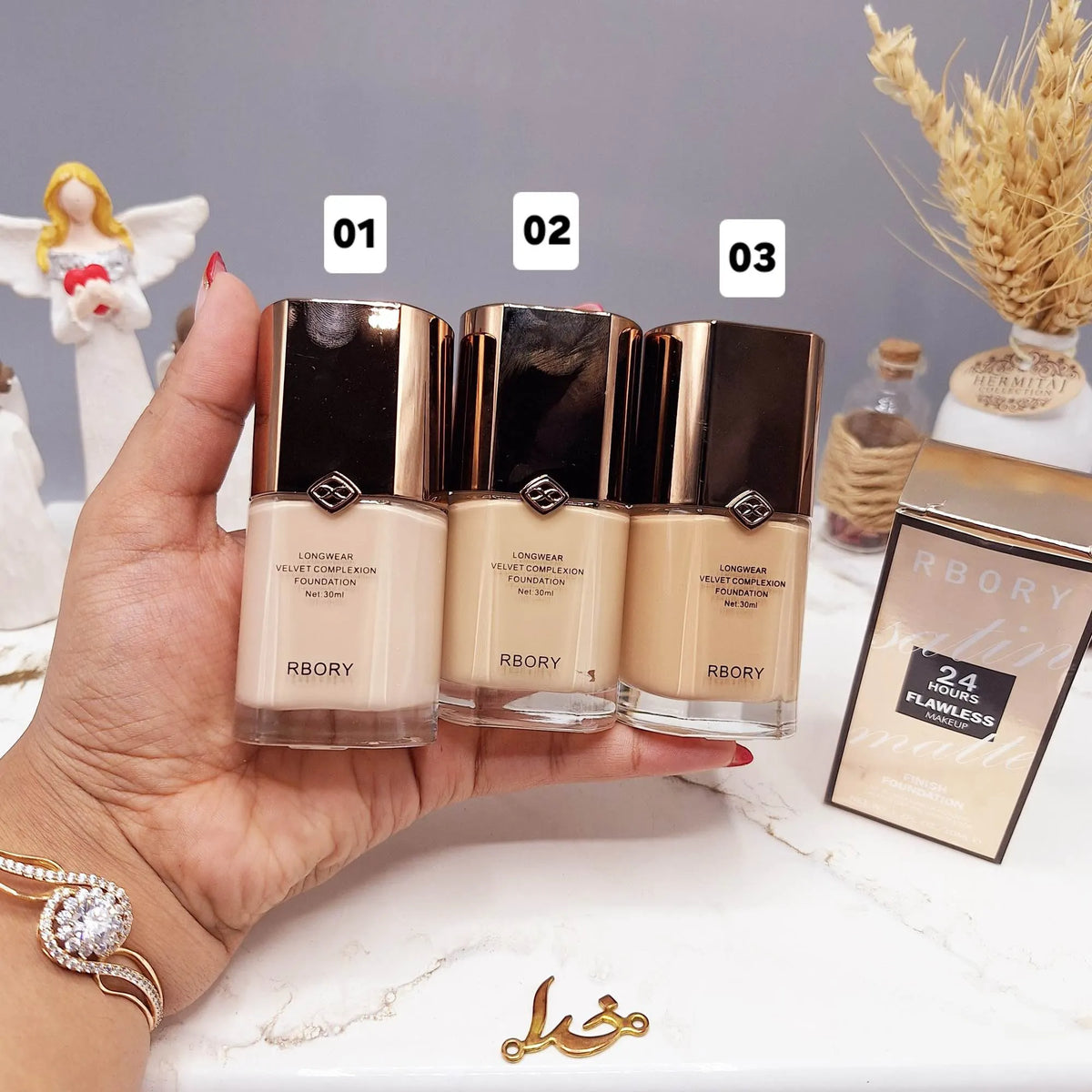 Rbory Longwear Velvet Complexion Foundation - 30ml