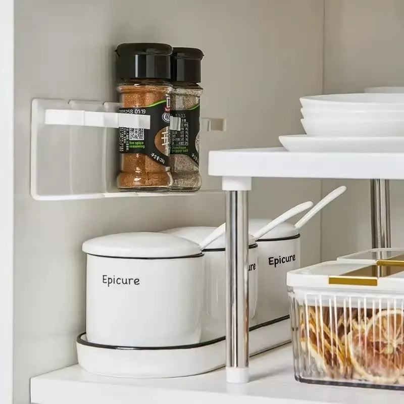 Wall Mounted Spice Rack Stand With Sticker