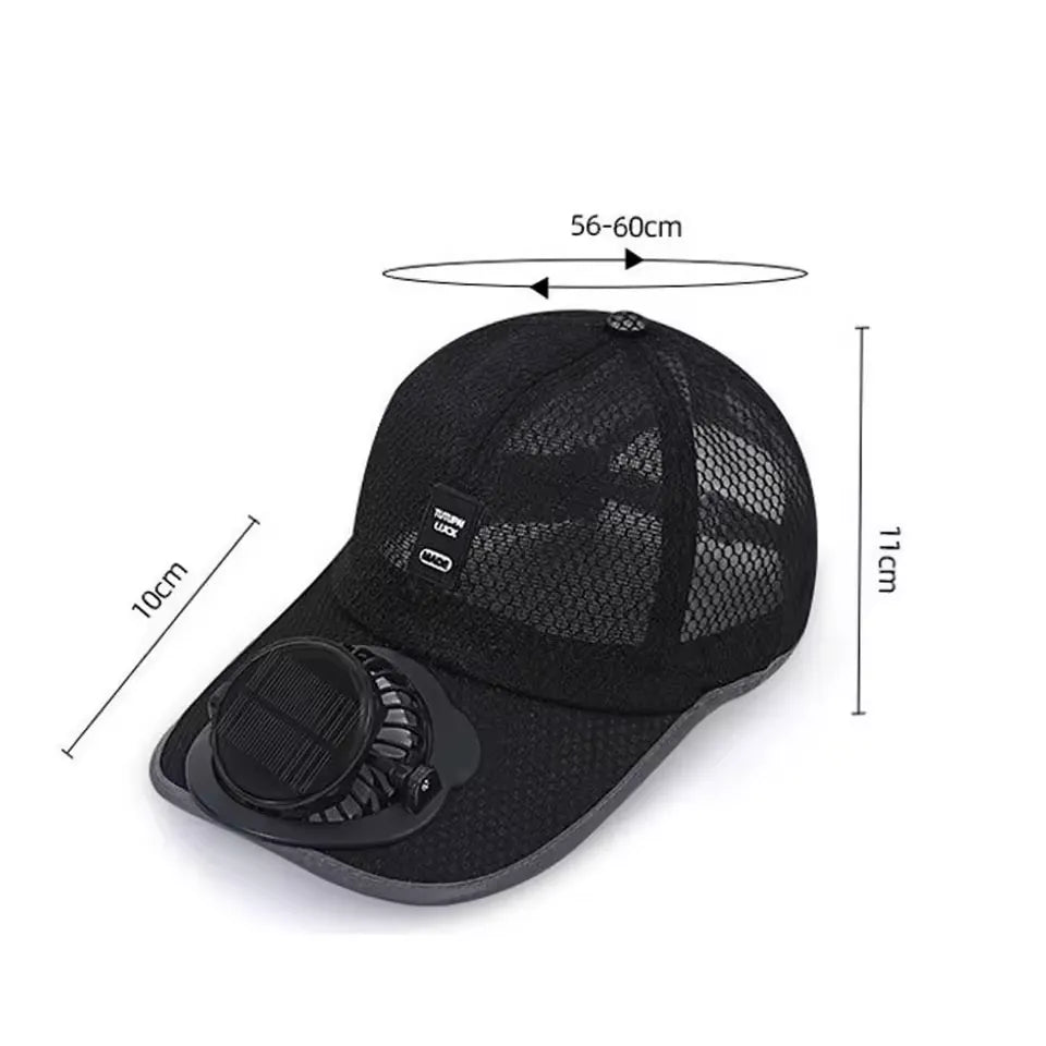 Sun Protection Breathable Mesh Hat with Cooling Fan