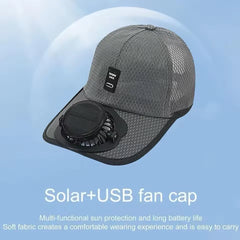 Sun Protection Breathable Mesh Hat with Cooling Fan