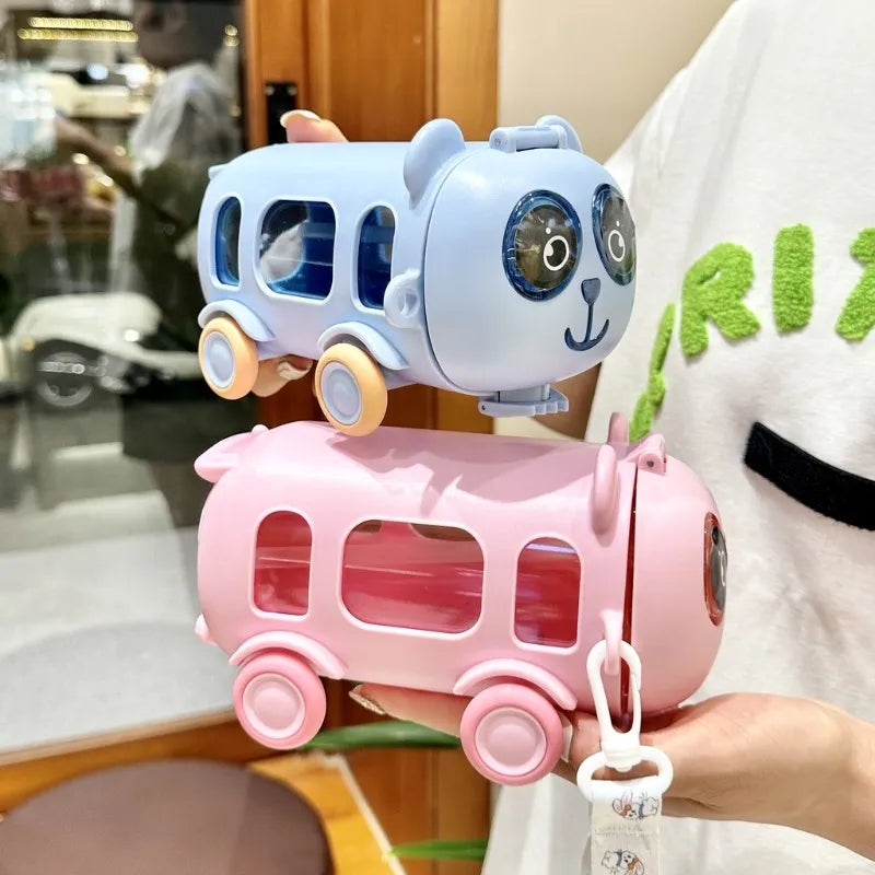 2-in-1 Portable Toy Bus Drinking Bottle