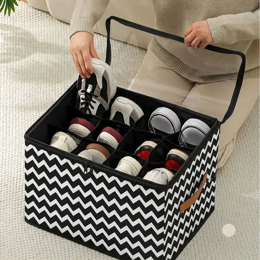 Foldable Fabric Shoe Organizer Storage Box - Each
