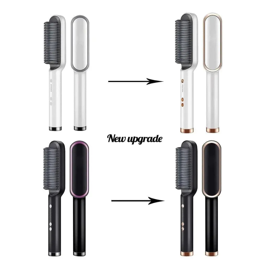 Hair Straightener Ceramic Heated Hair Brush