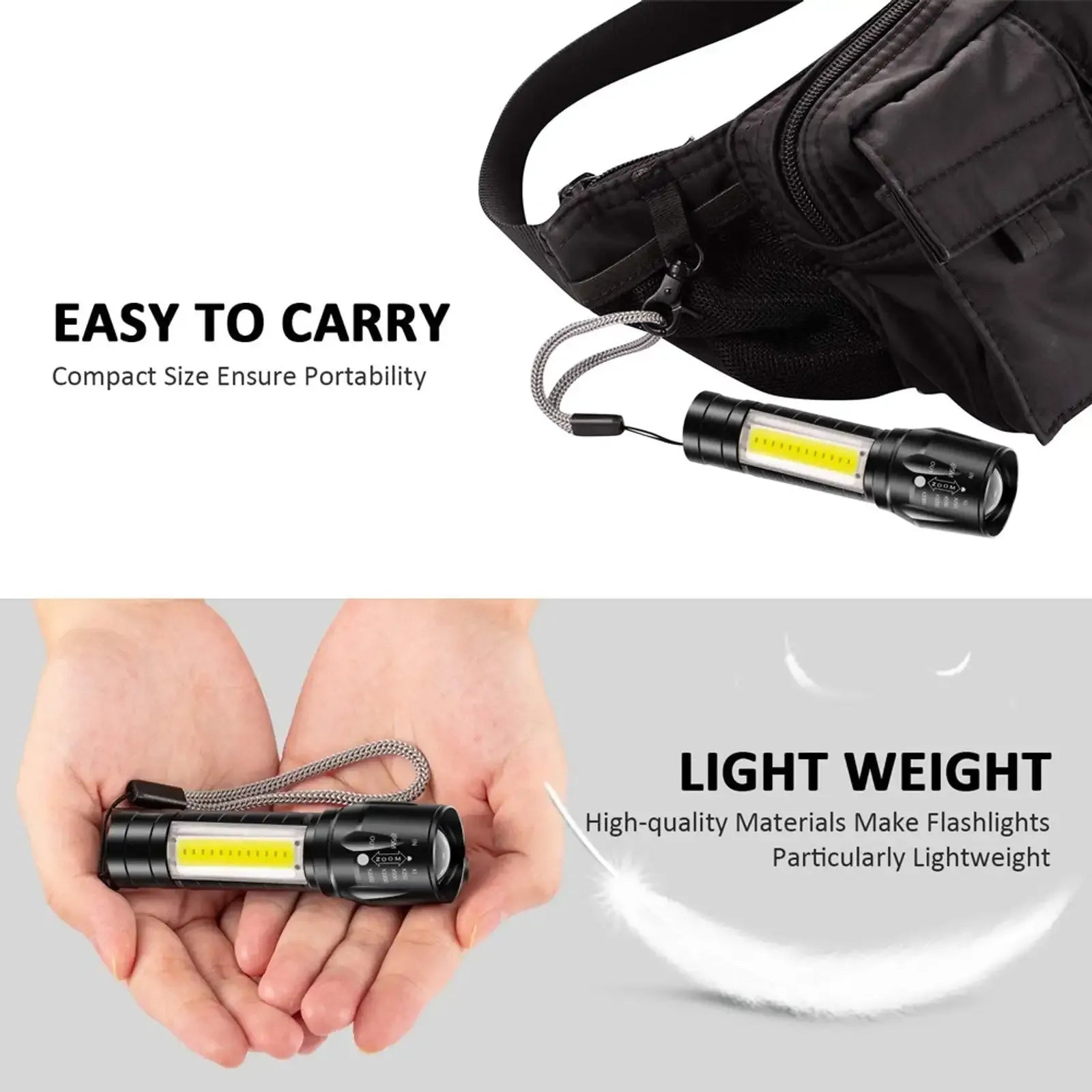 Konya KA511 Zoomable LED Torch Flashlight