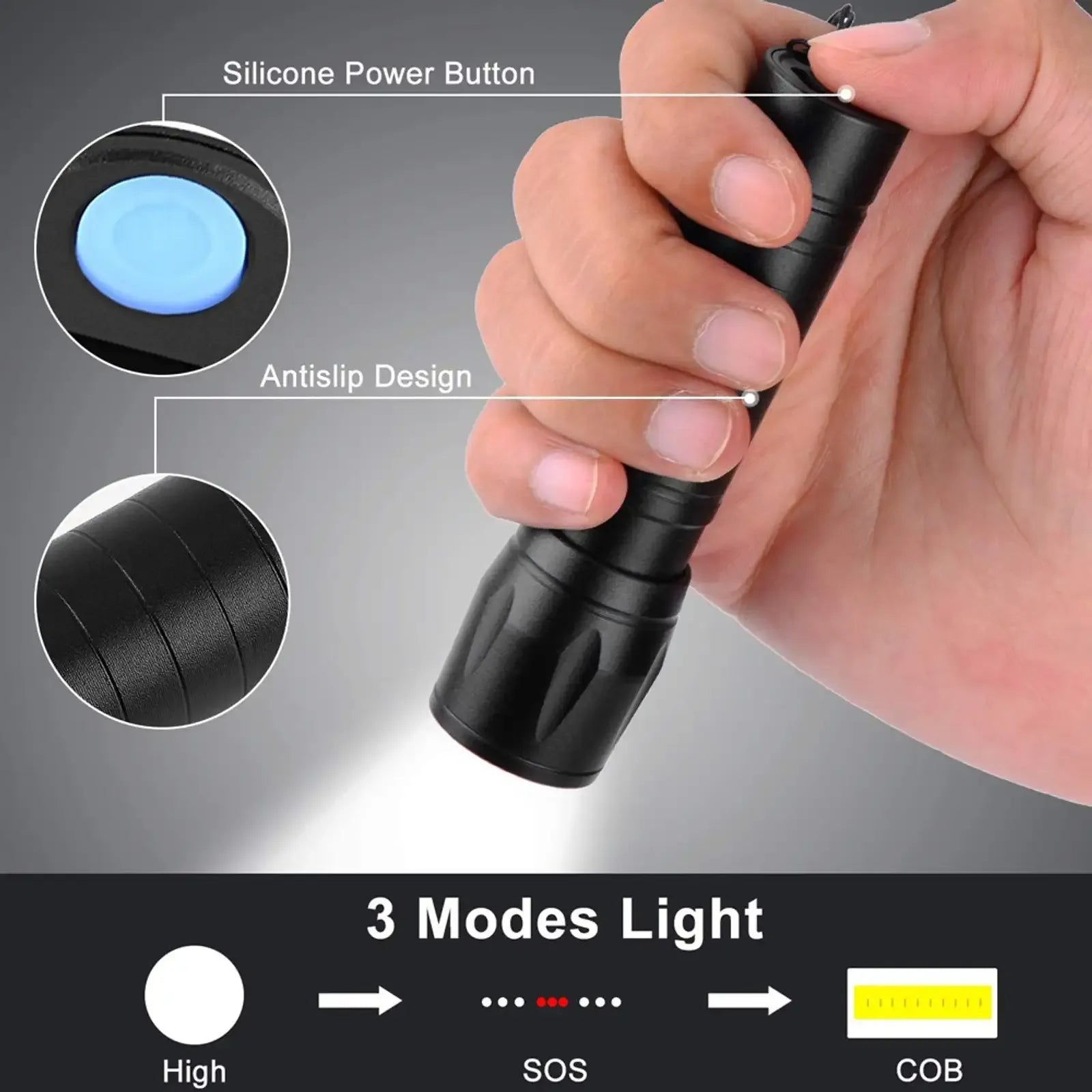 Konya KA511 Zoomable LED Torch Flashlight