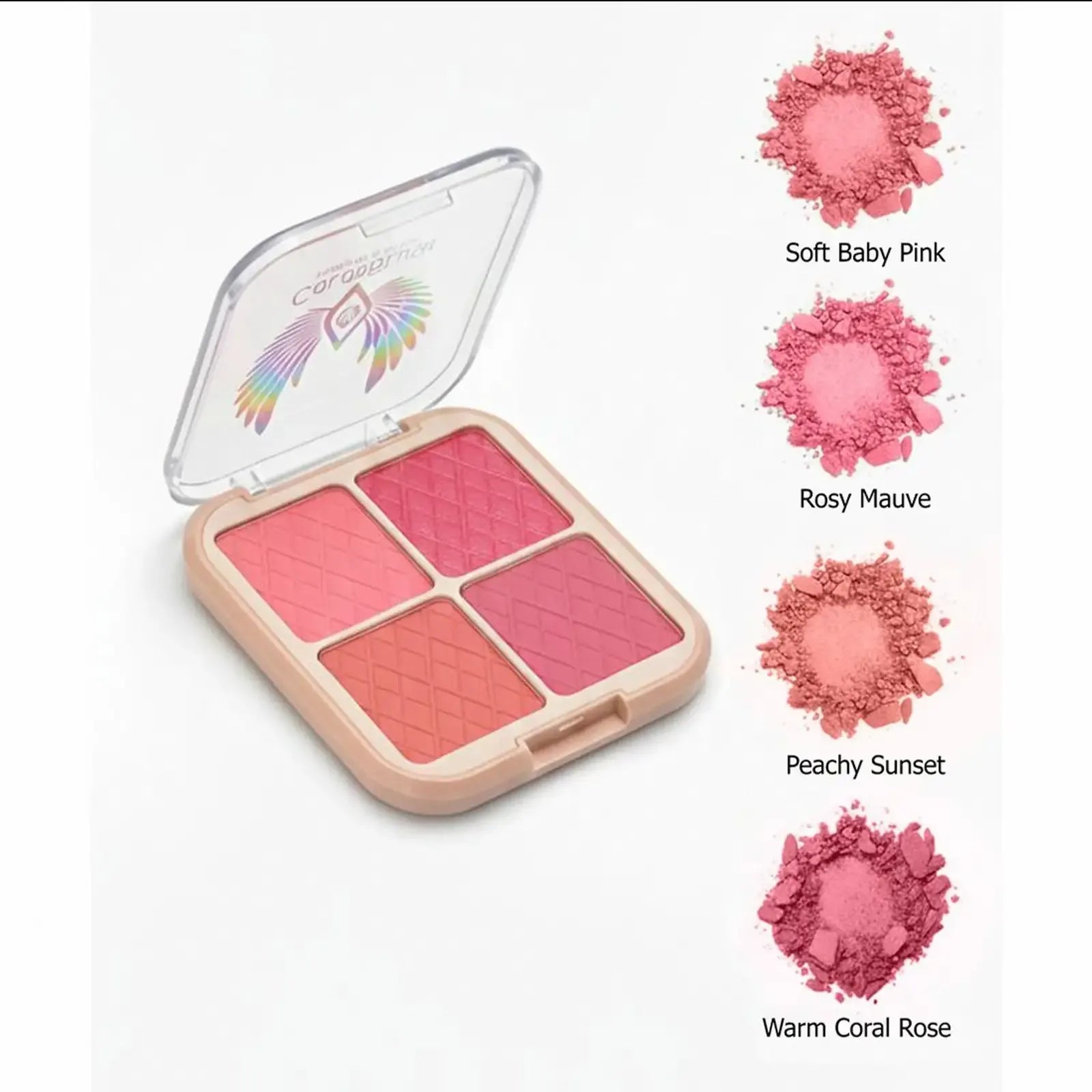 4 in 1 Compact Powder Blush Palette