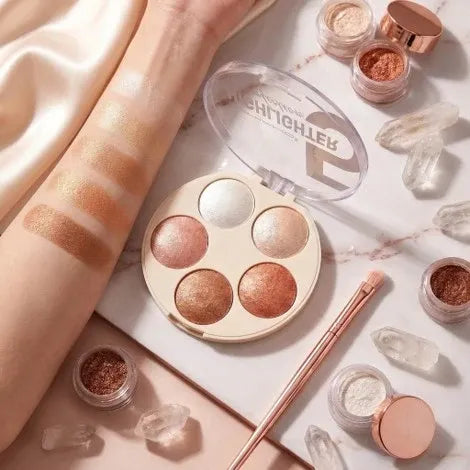 MSYAHO Professional Makeup 5 Color Highlighter & Blusher Palette
