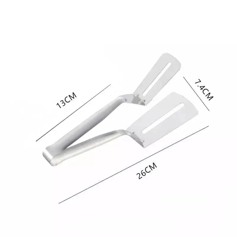 Stainless Steel 2-in-1 Cooking Spatula Tong-Each