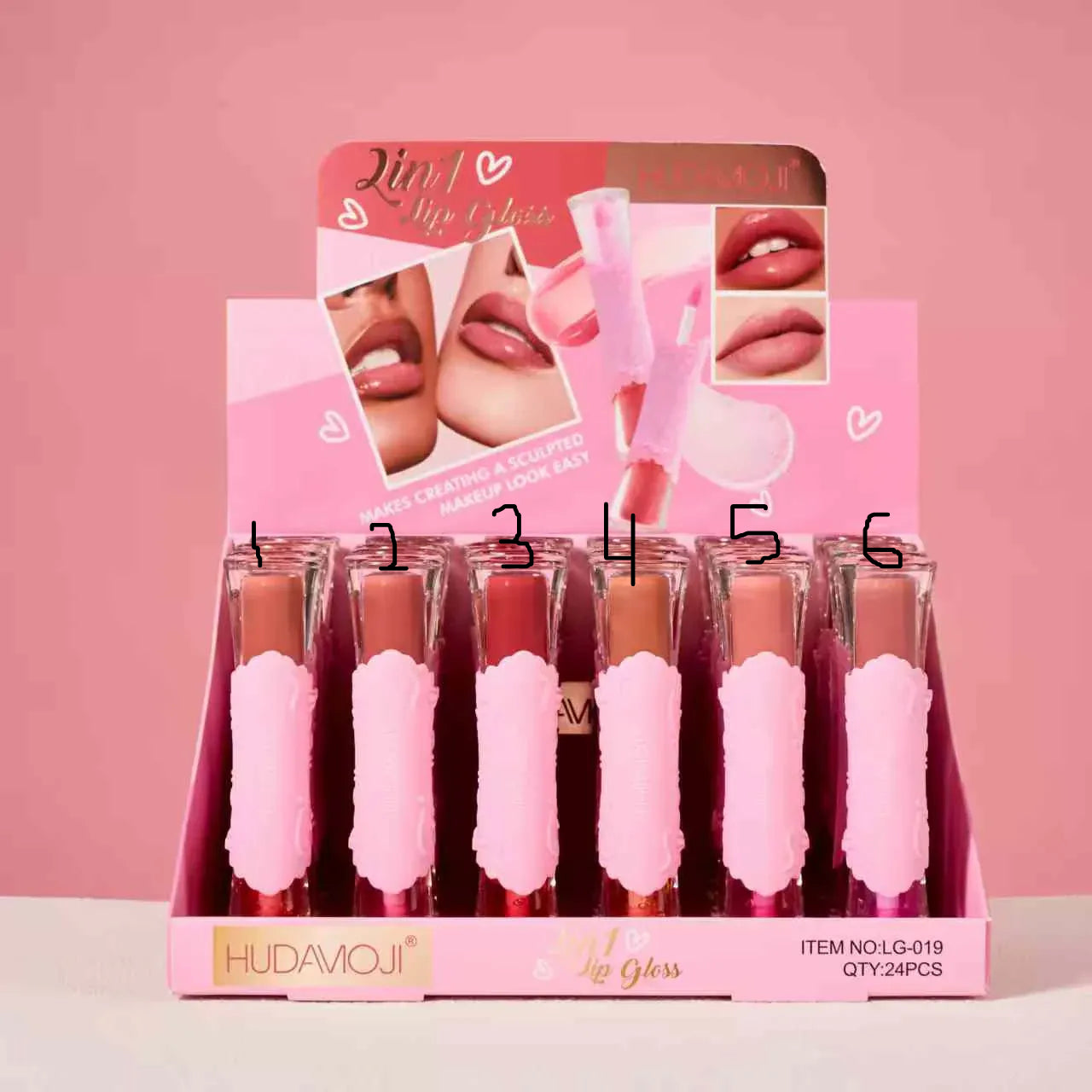 Huda Moji 2 in 1 Lip Oil & Glossy Gloss