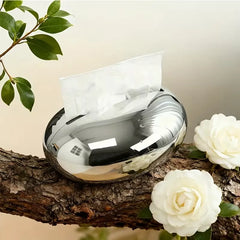Luxury Metallic Pebble Tissue Box Holder