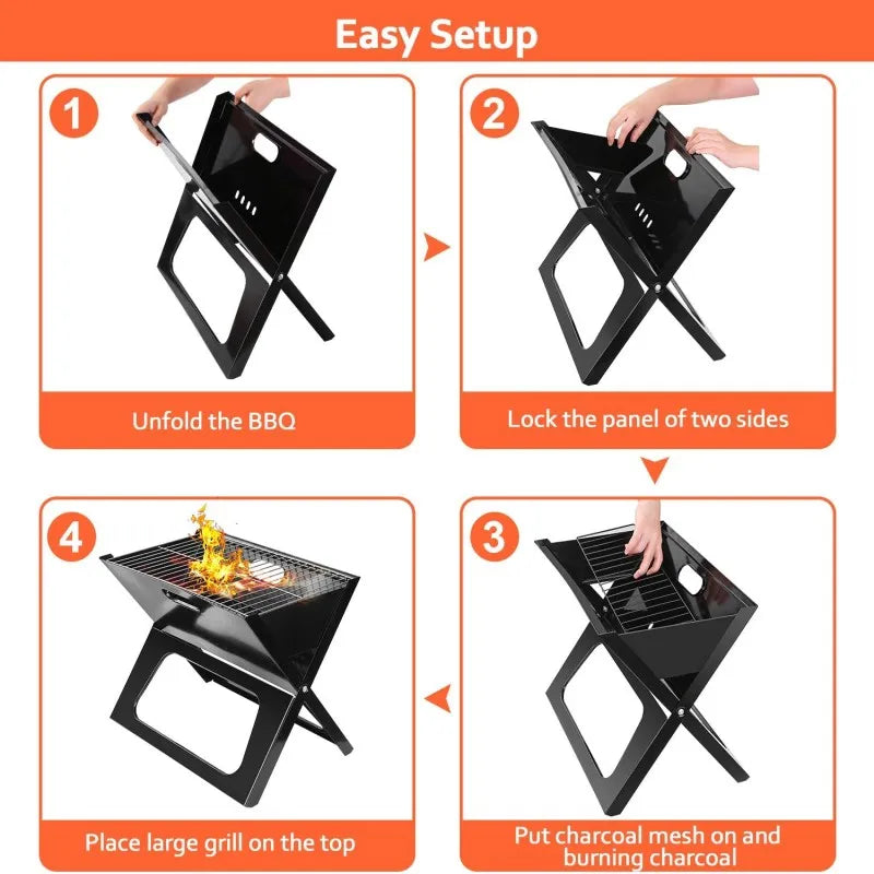 Portable Folding Charcoal BBQ Grill
