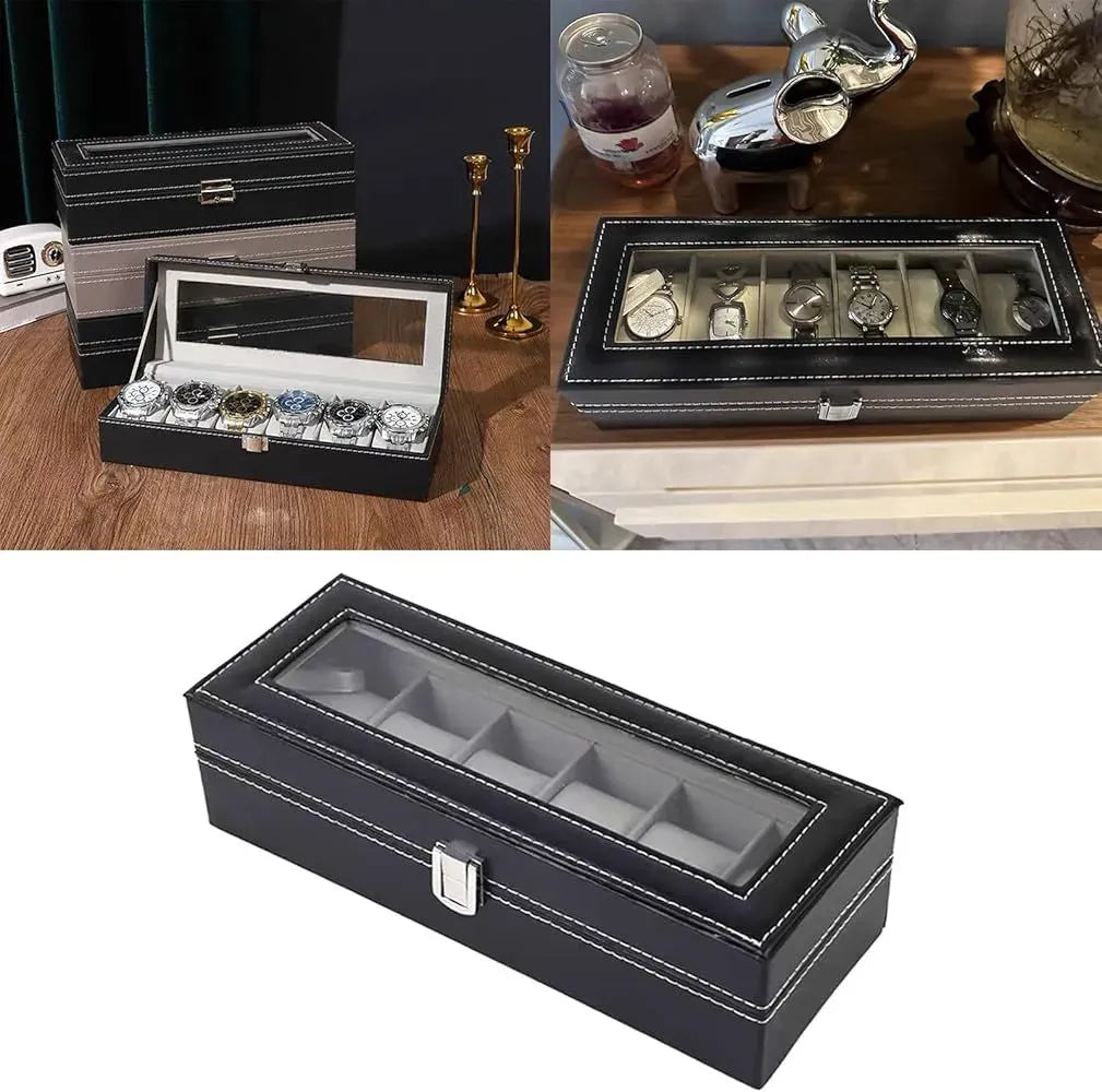 Leatherette Watch Organizer Box