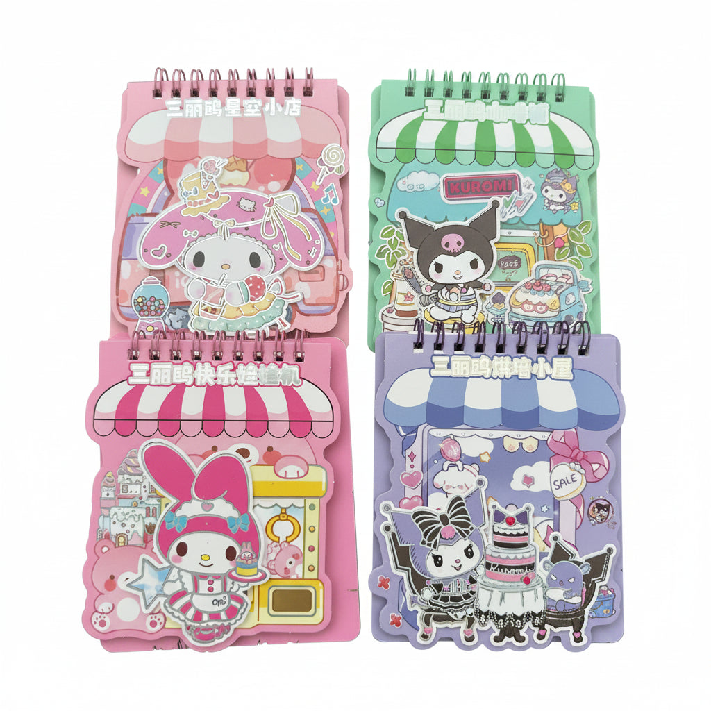 Sanrio Cartoon Mini Spiral Notebooks