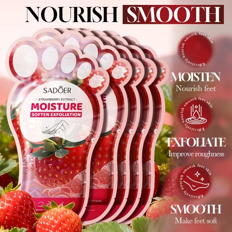 SADOER Strawberry Nicotinamide Moisturizing Foot Mask
