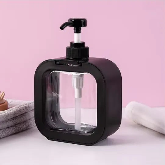 Modern Square Clear Liquid Soap Dispenser Pump - 300ml
