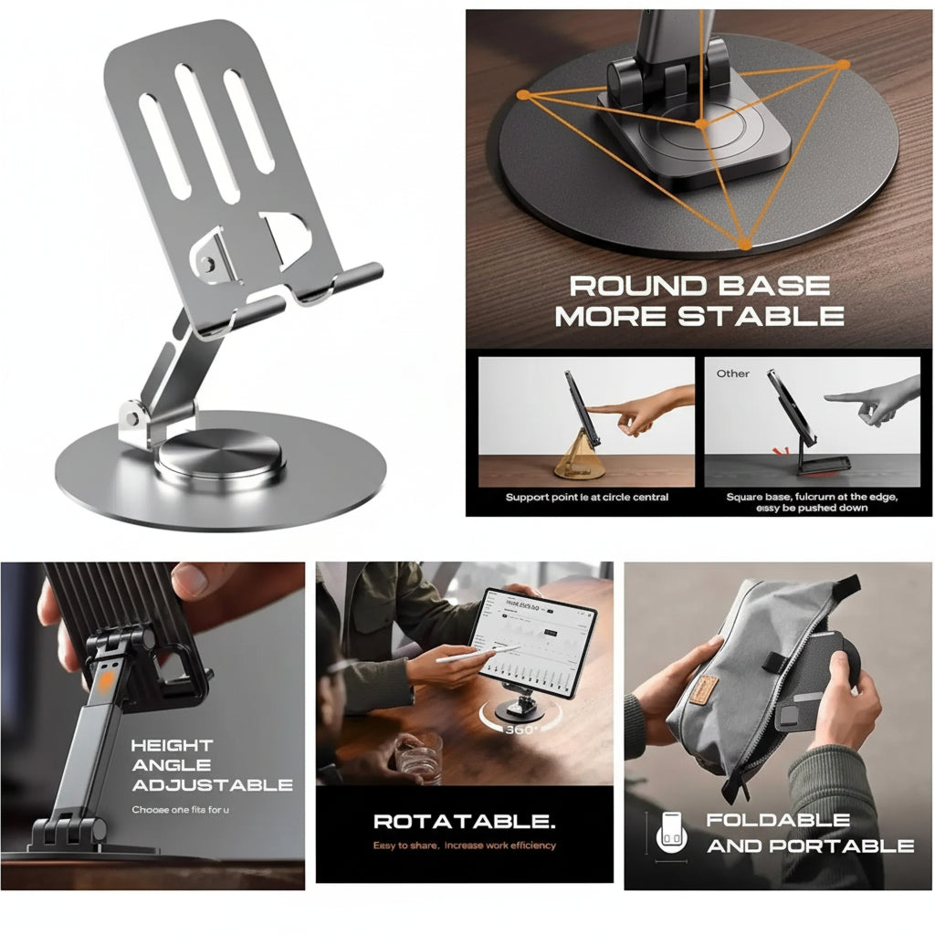 Heavy-Duty Adjustable Metal Desktop Stand-Each