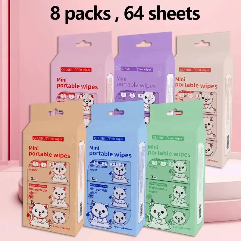 Qianhui Mini Portable Wet Wipes Multipack