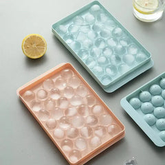 Round Ball Ice Cube Tray Mold with Lid