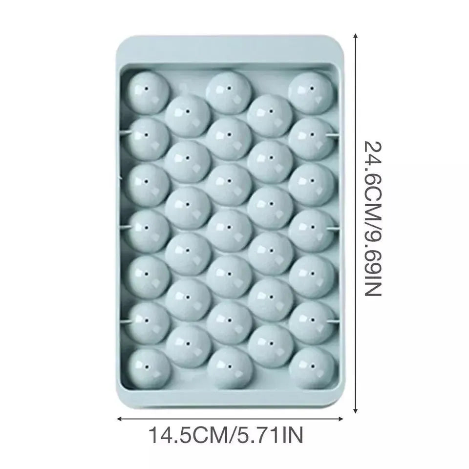 Round Ball Ice Cube Tray Mold with Lid