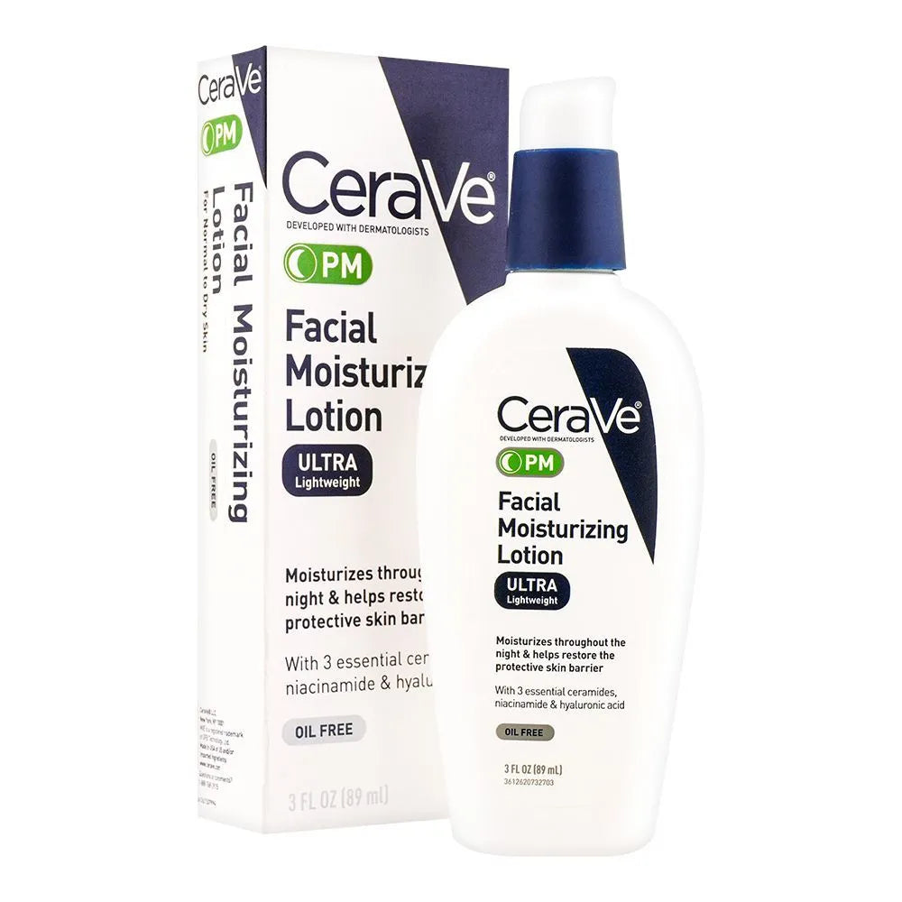 CeraVe PM Ultra Lightweight Facial Moisturizing Lotion - 89ml