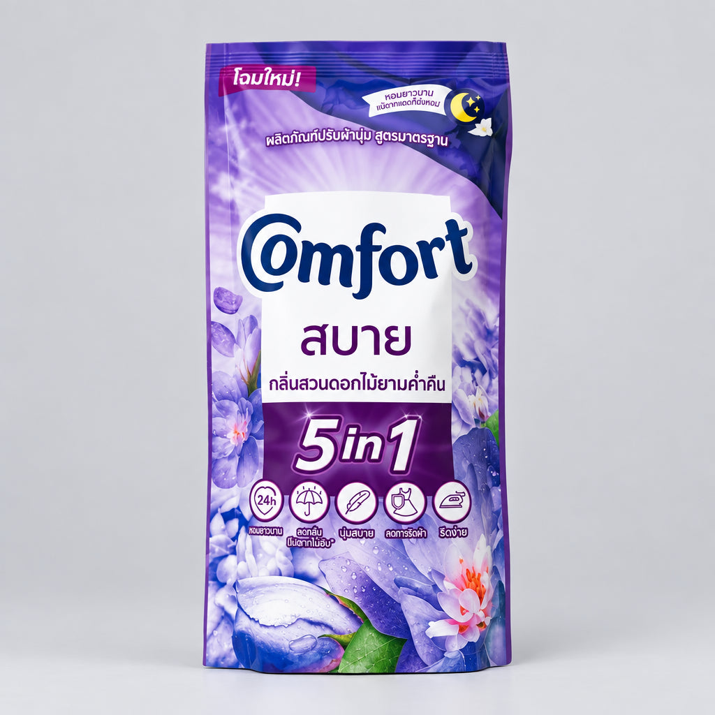 Comfort 5 in 1 Night Flower Fabric Softener Pouch - 500ml