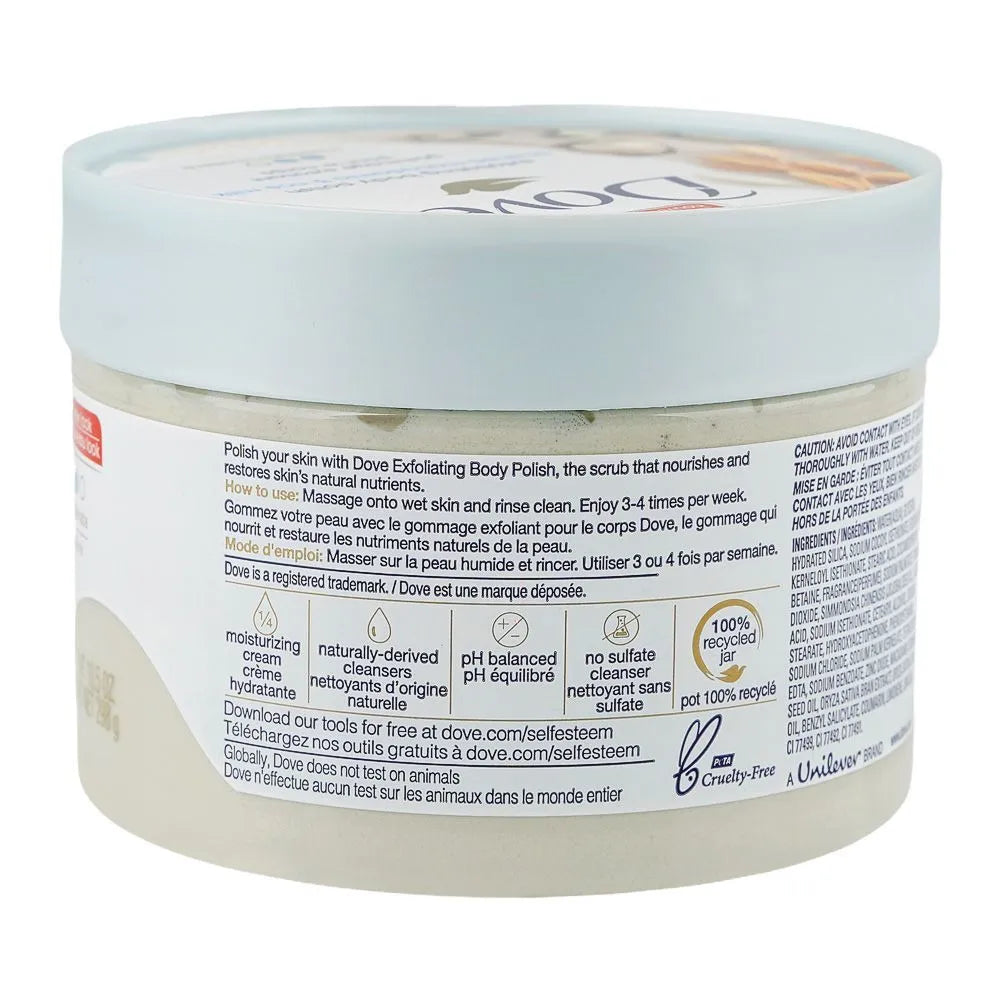 Dove Crushed Macadamia & Rice Milk Exfoliating Body Polish- 298g-Each
